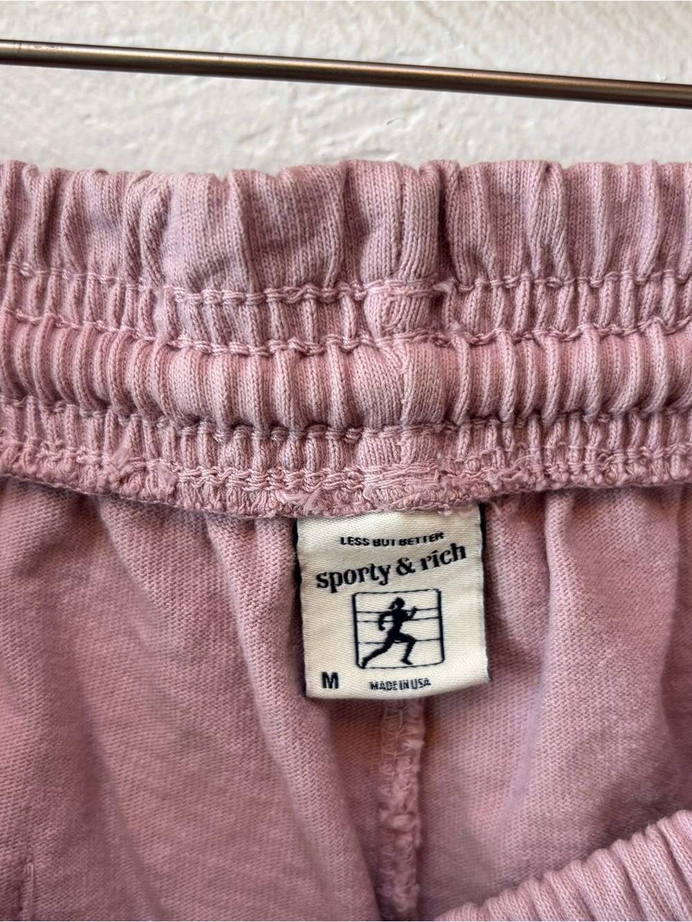 Sporty & Rich Light Pink Disco Shorts - Picture 5 of 5